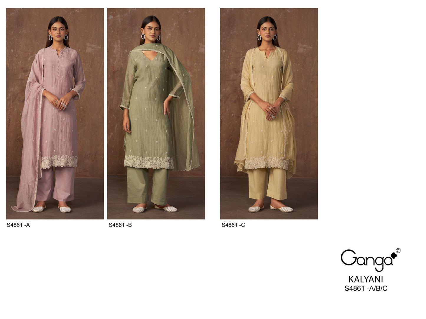 Kalyani S4861 Ganga Banarasi Pant Style Suits Supplier India