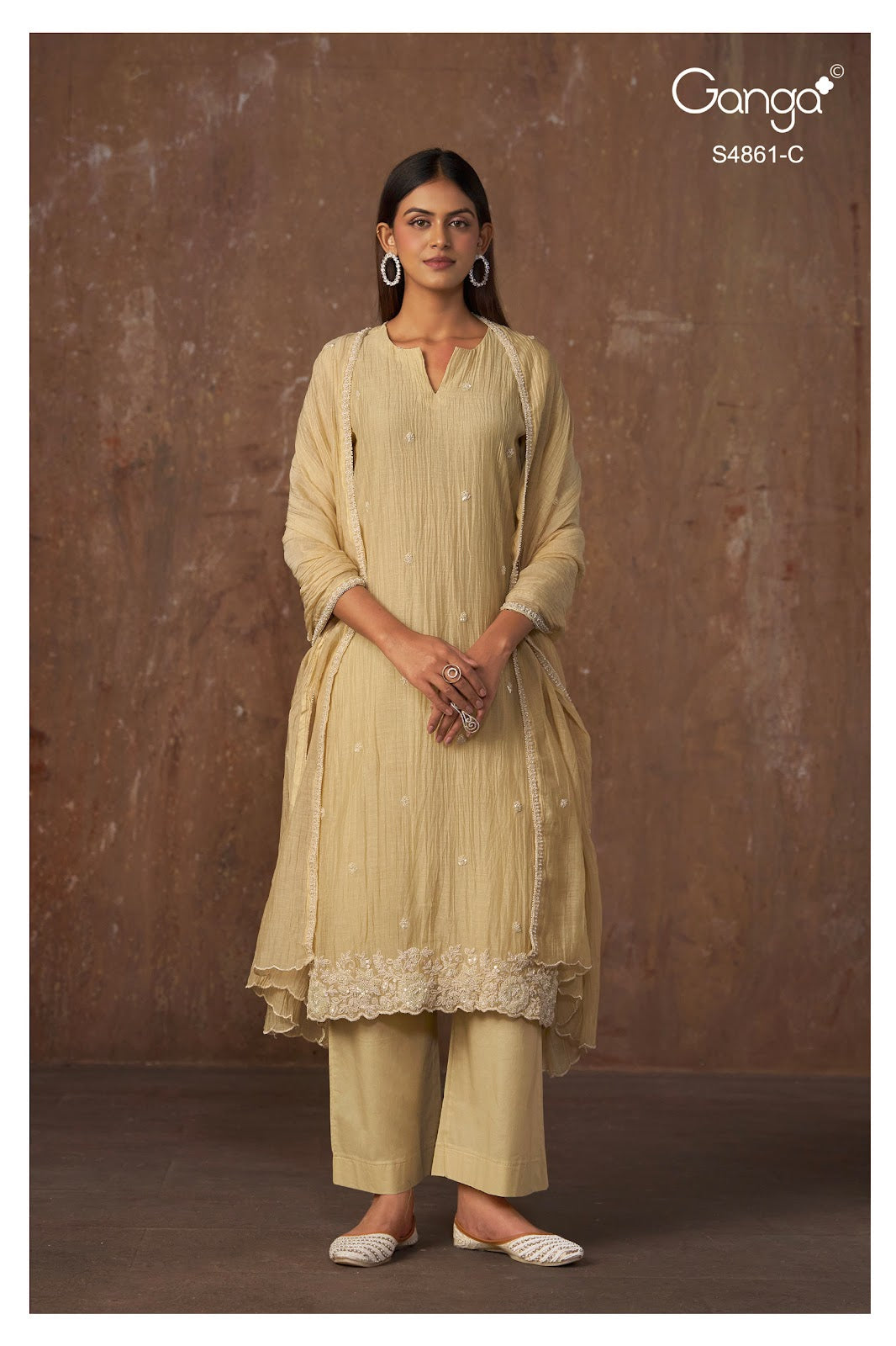 Kalyani S4861 Ganga Banarasi Pant Style Suits Supplier India