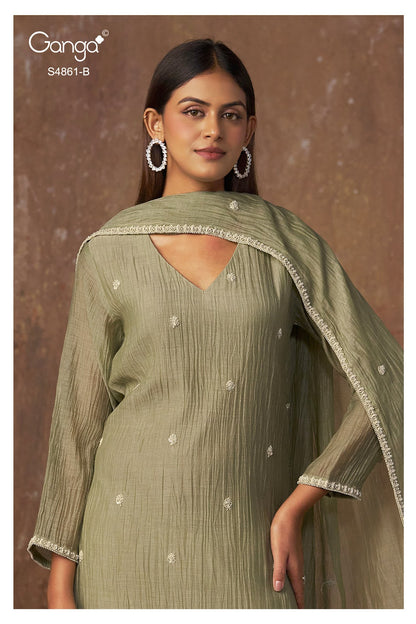 Kalyani S4861 Ganga Banarasi Pant Style Suits Supplier India