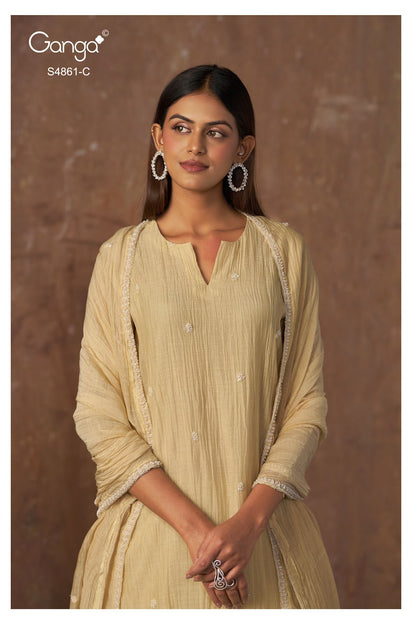 Kalyani S4861 Ganga Banarasi Pant Style Suits Supplier India