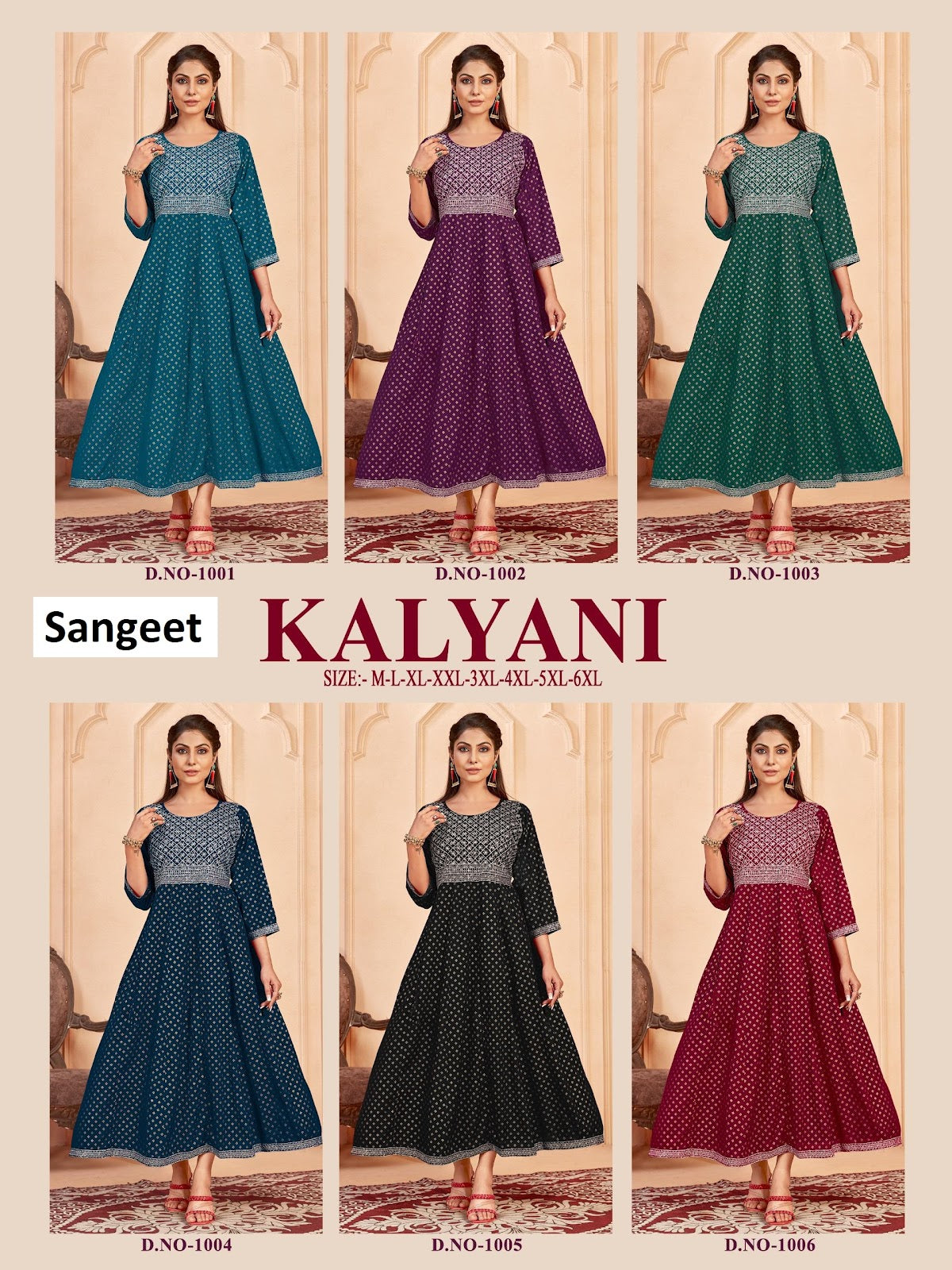 Kalyani Sangeet Rayon Anarkali Kurtis Wholesale Rate