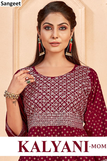 Kalyani Sangeet Rayon Anarkali Kurtis Wholesale Rate