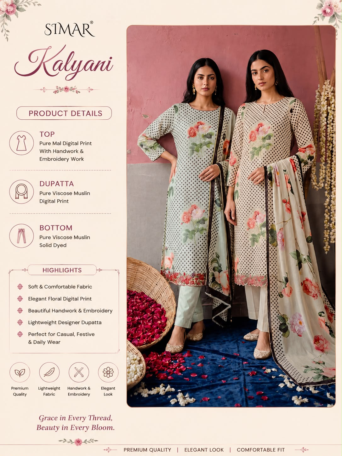Kalyani Simar Mal Pant Style Suits Wholesaler Ahmedabad