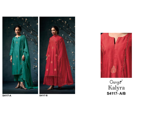 Kalyra 4117 Ganga Plazzo Style Suits Wholesaler India