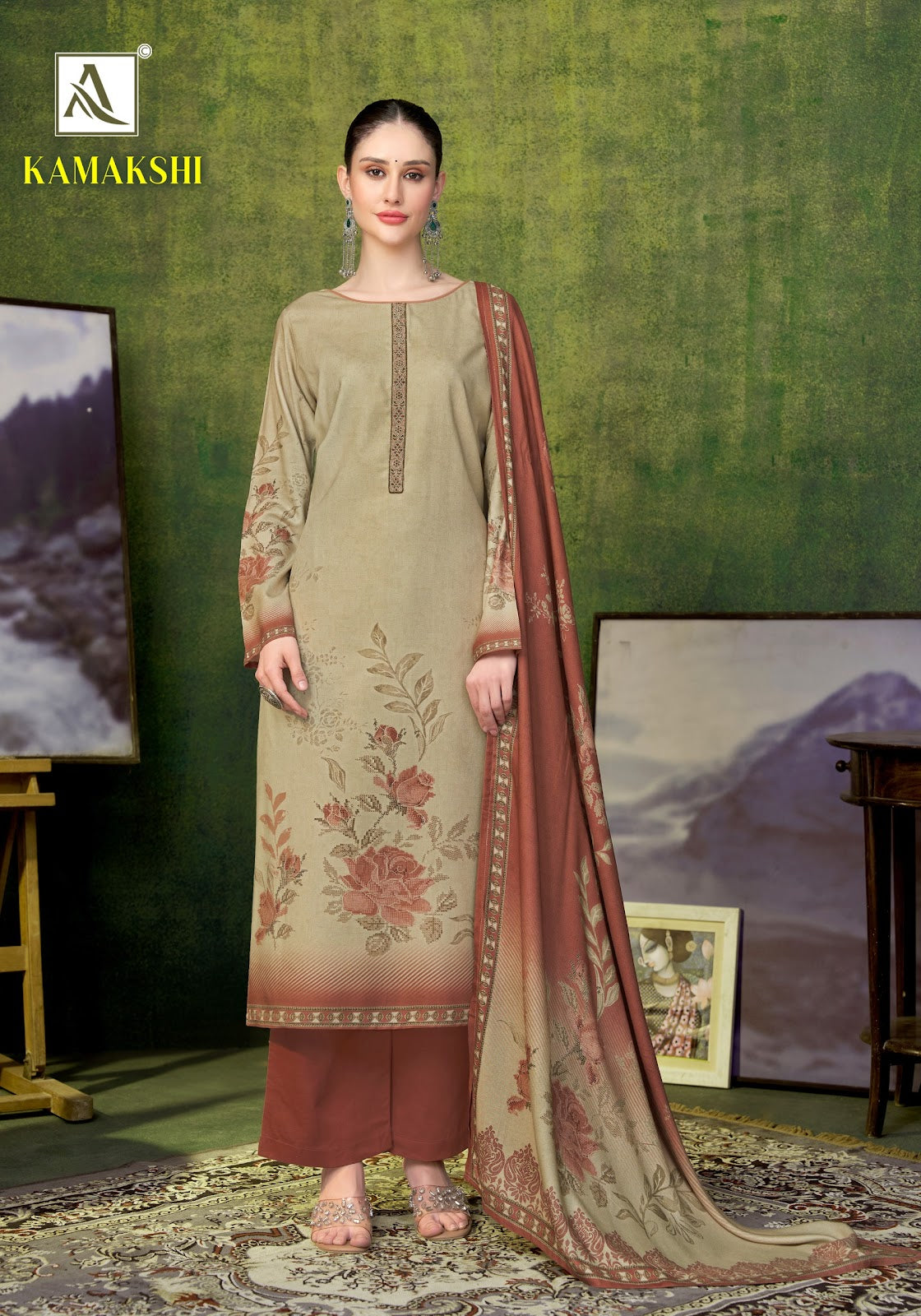 Kamakshi Alok Viscose Pashmina Suits Wholesaler Gujarat