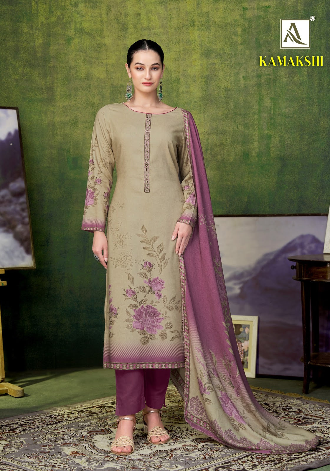 Kamakshi Alok Viscose Pashmina Suits Wholesaler Gujarat