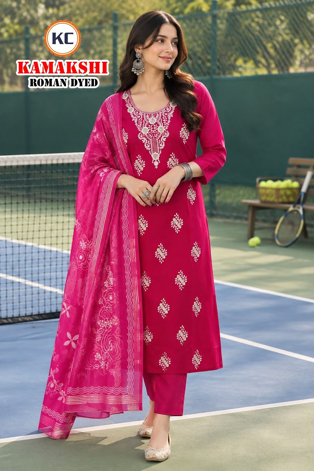 Kamakshi Vol 1 Kc Roman Silk Readymade Pant Style Suits Manufacturer