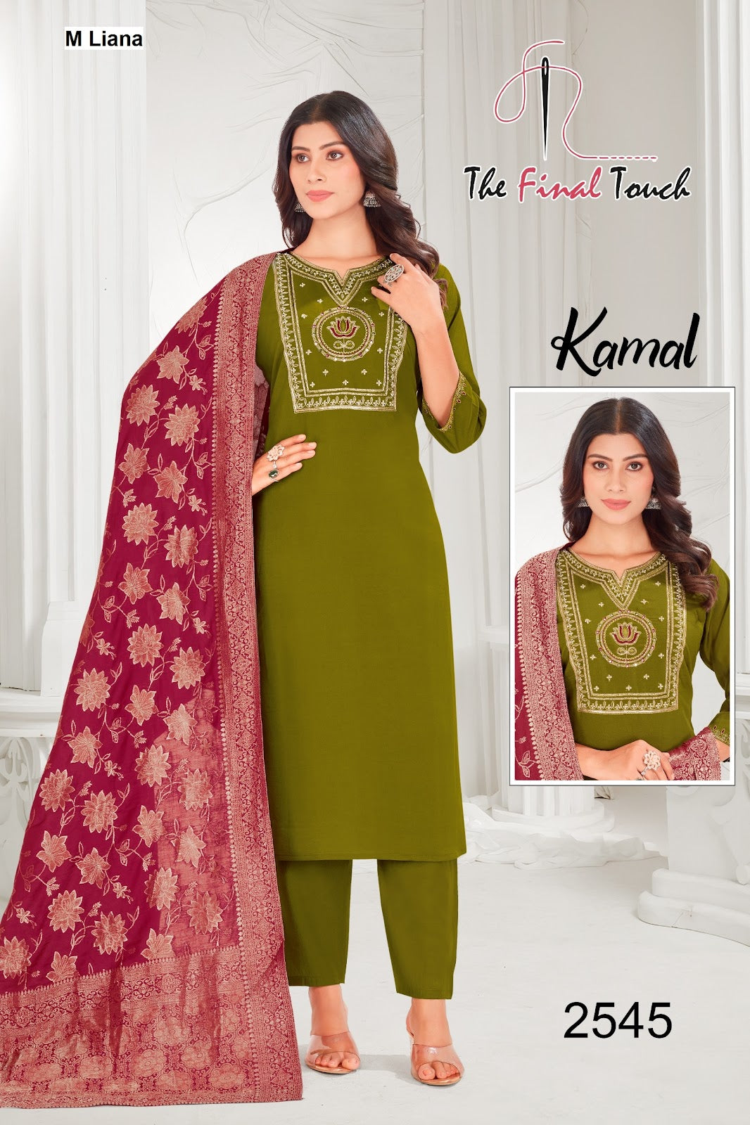 Kamal M Liana Roman Readymade Pant Style Suits Exporter India