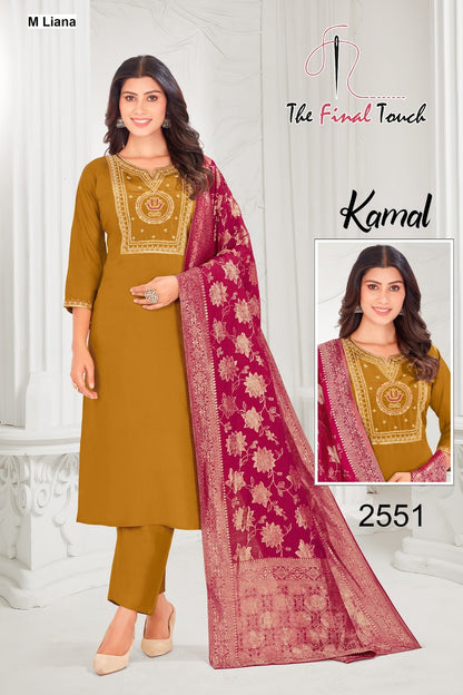 Kamal M Liana Roman Readymade Pant Style Suits Exporter India