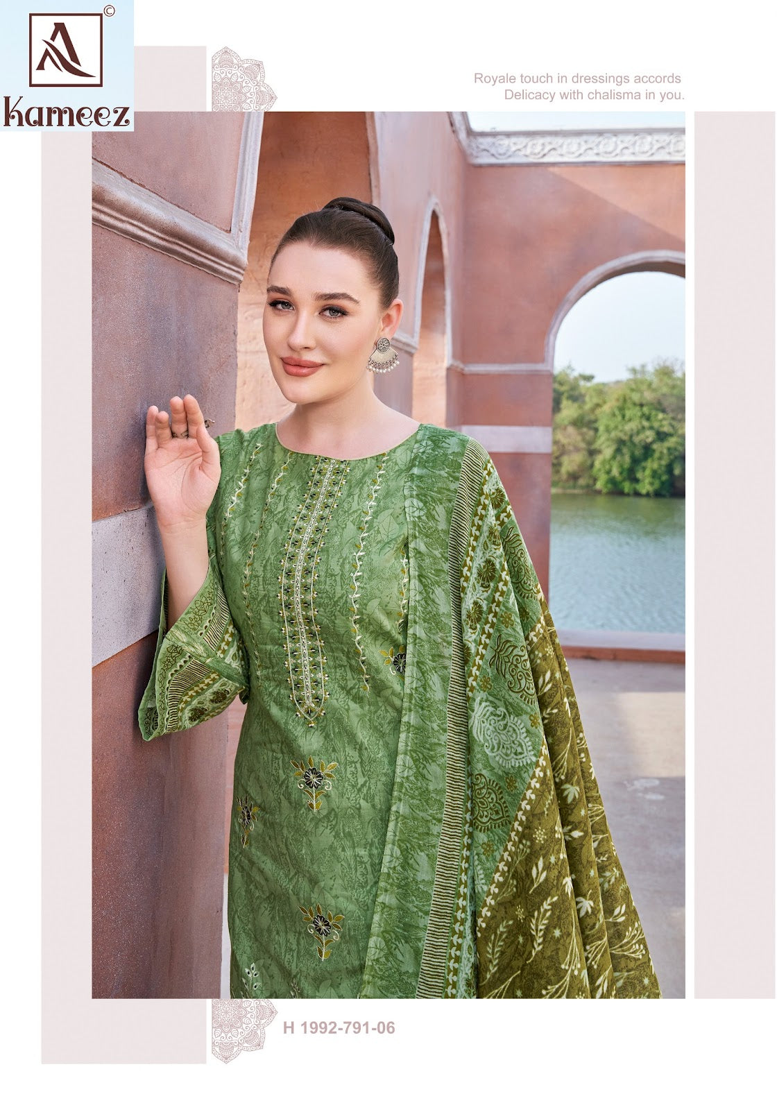 Kameez Alok Cambric Cotton Karachi Salwar Suits Wholesale Rate