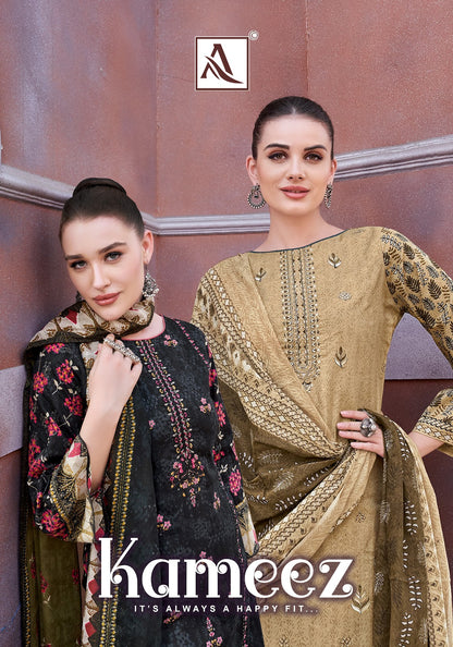 Kameez Alok Cambric Cotton Karachi Salwar Suits Wholesale Rate