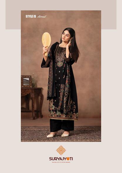 Kamila Vol 3 Suryajyoti Jaam Satin Pant Style Suits Wholesaler Ahmedabad