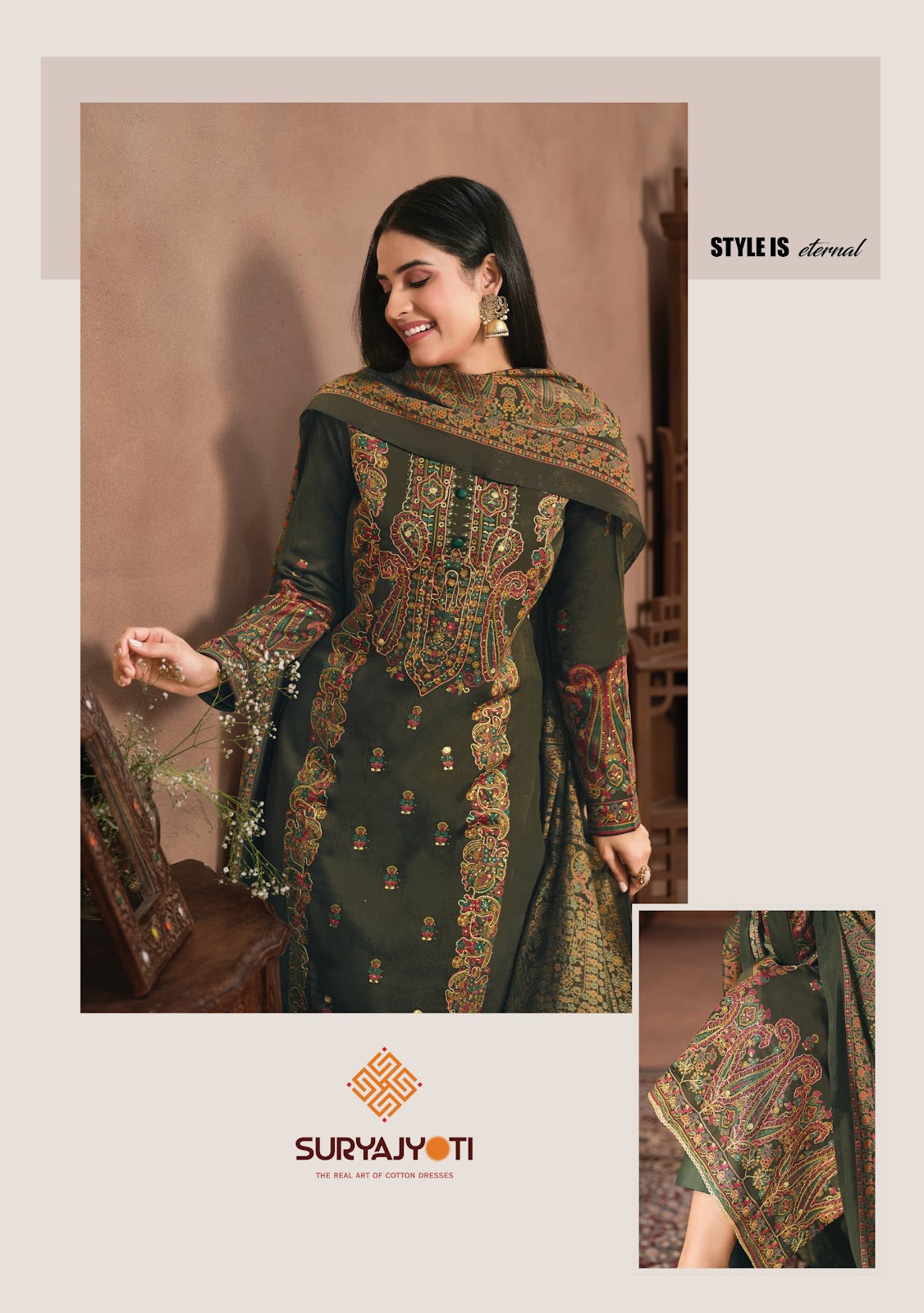 Kamila Vol 3 Suryajyoti Jaam Satin Pant Style Suits Wholesaler Ahmedabad