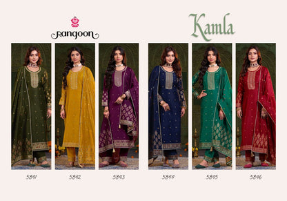 Kamla Rangoon Jacquard Readymade Pant Style Suits Wholesaler Gujarat