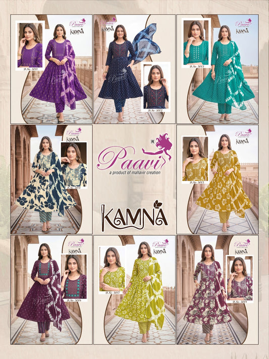 Kamna Paavi Reyon Readymade Anarkali Suits Supplier Gujarat