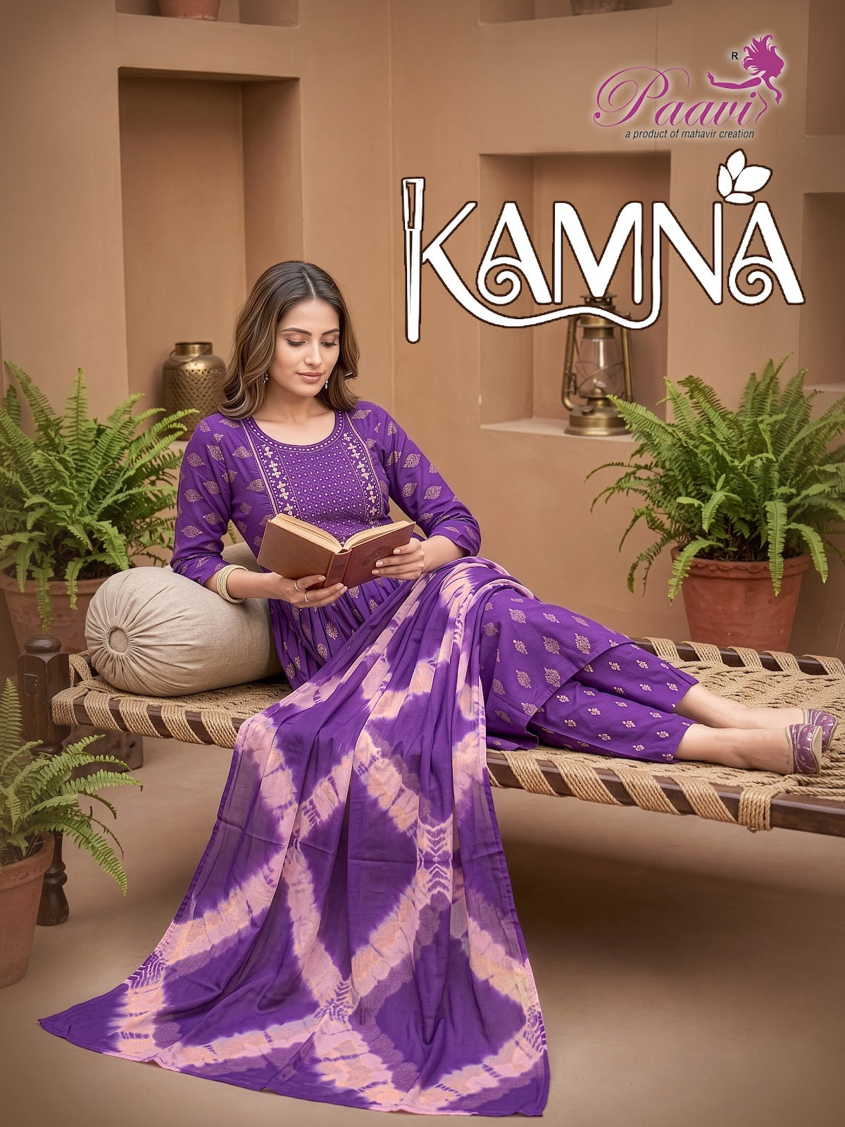 Kamna Paavi Reyon Readymade Anarkali Suits Supplier Gujarat
