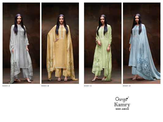 Kamry 3351 Ganga Mal Pant Style Suits Wholesale Price