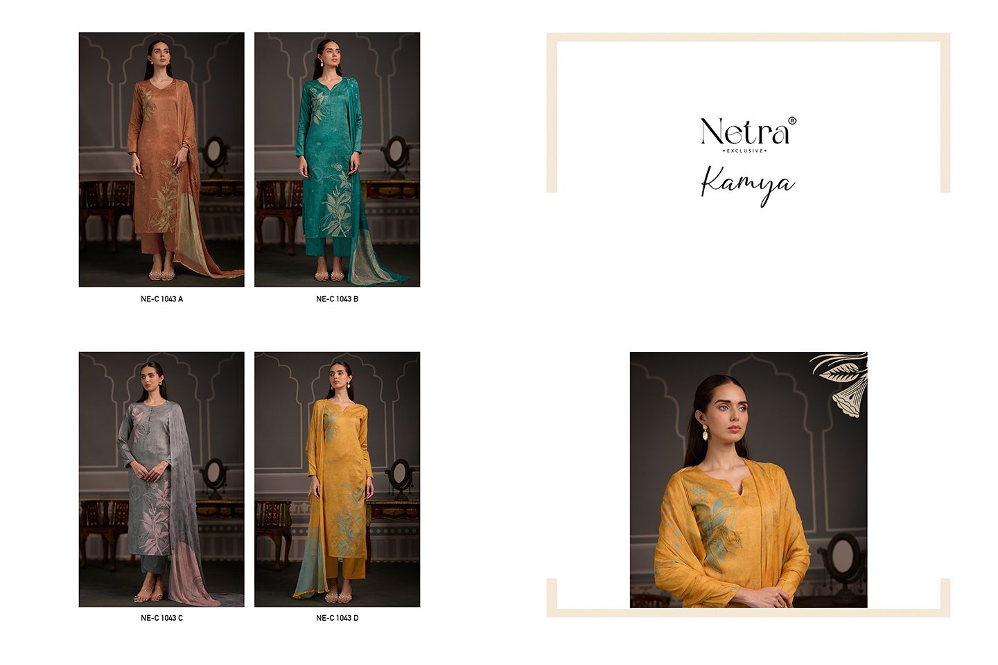 Kamya Netra Premium Cotton Pant Style Suits Exporter
