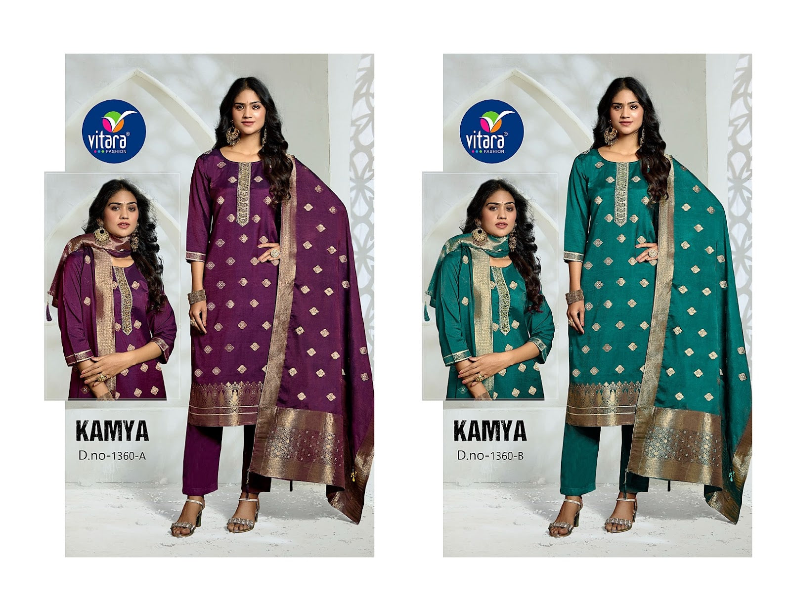 Kamya Vitara Muslin Readymade Pant Style Suits Supplier