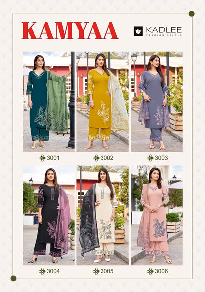 Kamyaa Kadlee Rayon Readymade Plazzo Style Suits Manufacturer