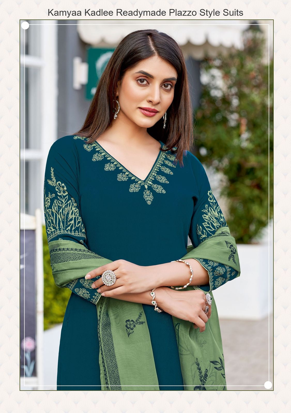 Kamyaa Kadlee Rayon Readymade Plazzo Style Suits Manufacturer