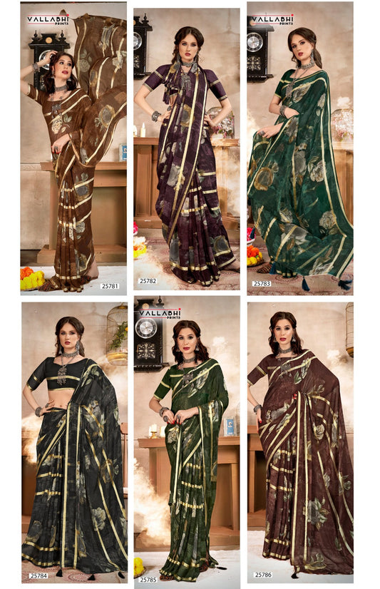 Kamyaa Vol 4 Vallabhi Prints Georgette Sarees Exporter Gujarat