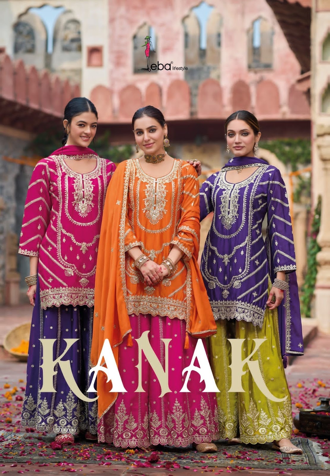 Kanak Eba Lifestyle Chinon Readymade Suits Manufacturer India