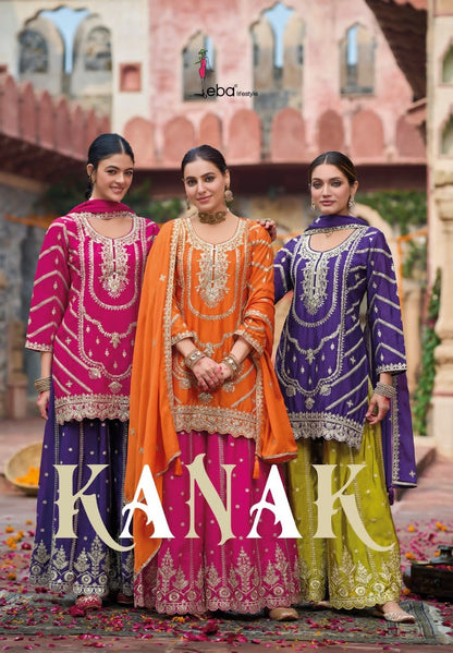 Kanak Eba Lifestyle Chinon Readymade Suits Manufacturer India