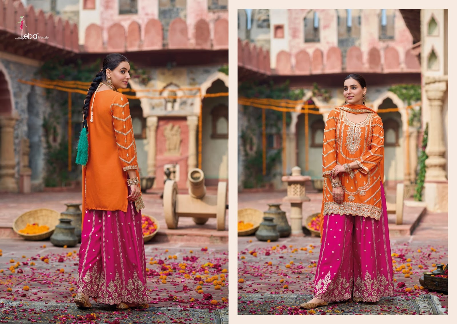 Kanak Eba Lifestyle Chinon Readymade Suits Manufacturer India