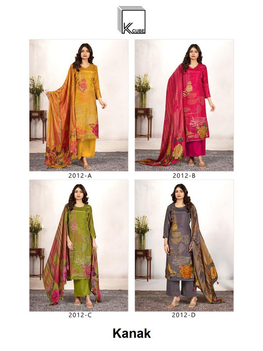 Kanak K Cube Silk Pant Style Suits Wholesaler Gujarat