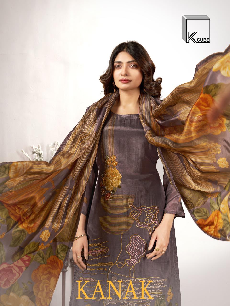 Kanak K Cube Silk Pant Style Suits Wholesaler Gujarat