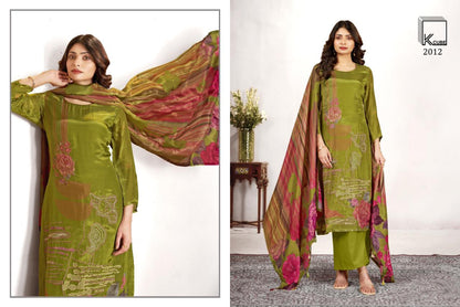 Kanak K Cube Silk Pant Style Suits Wholesaler Gujarat
