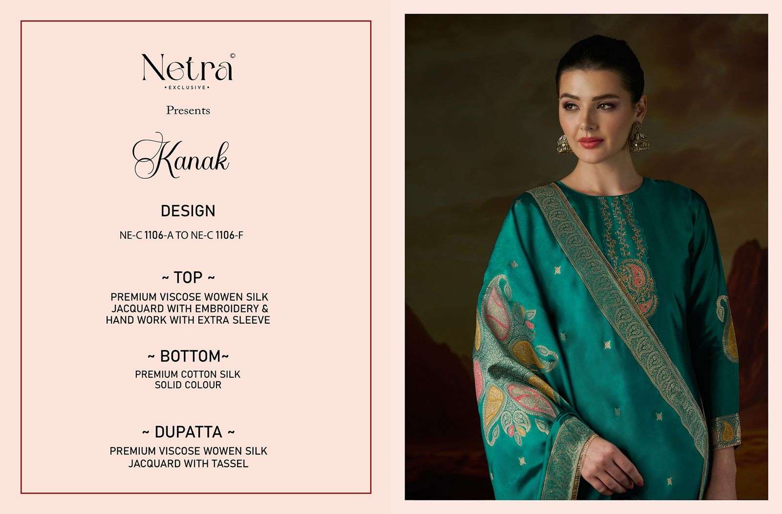 Kanak Netra Premium Viscose Pant Style Suits Wholesaler Gujarat