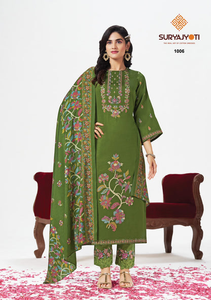 Kanak Vol 1 Suryajyoti Jaam Satin Pant Style Suits Wholesale Price