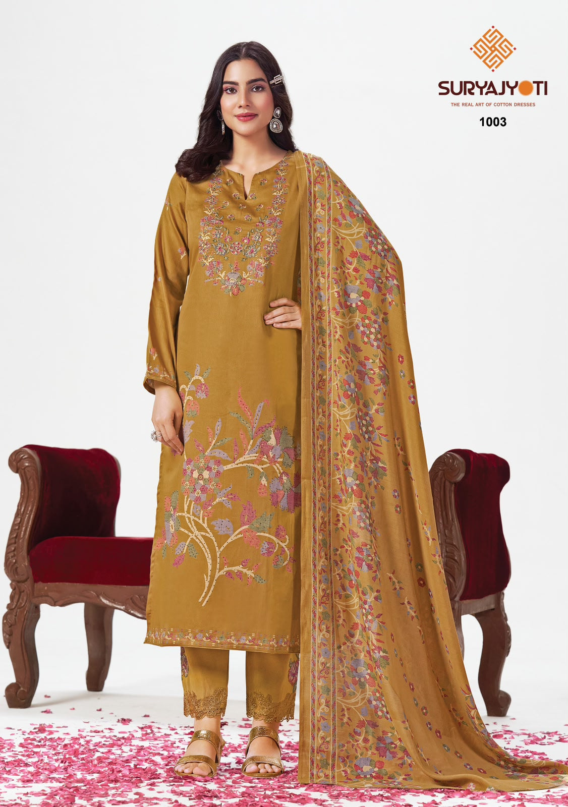 Kanak Vol 1 Suryajyoti Jaam Satin Pant Style Suits Wholesale Price