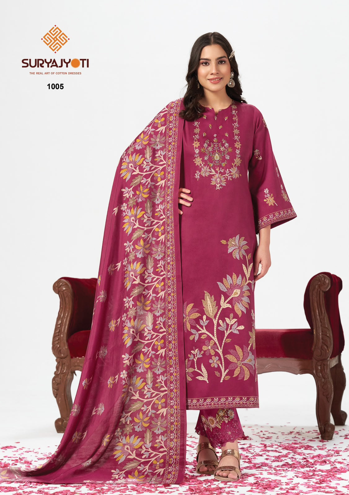 Kanak Vol 1 Suryajyoti Jaam Satin Pant Style Suits Wholesale Price