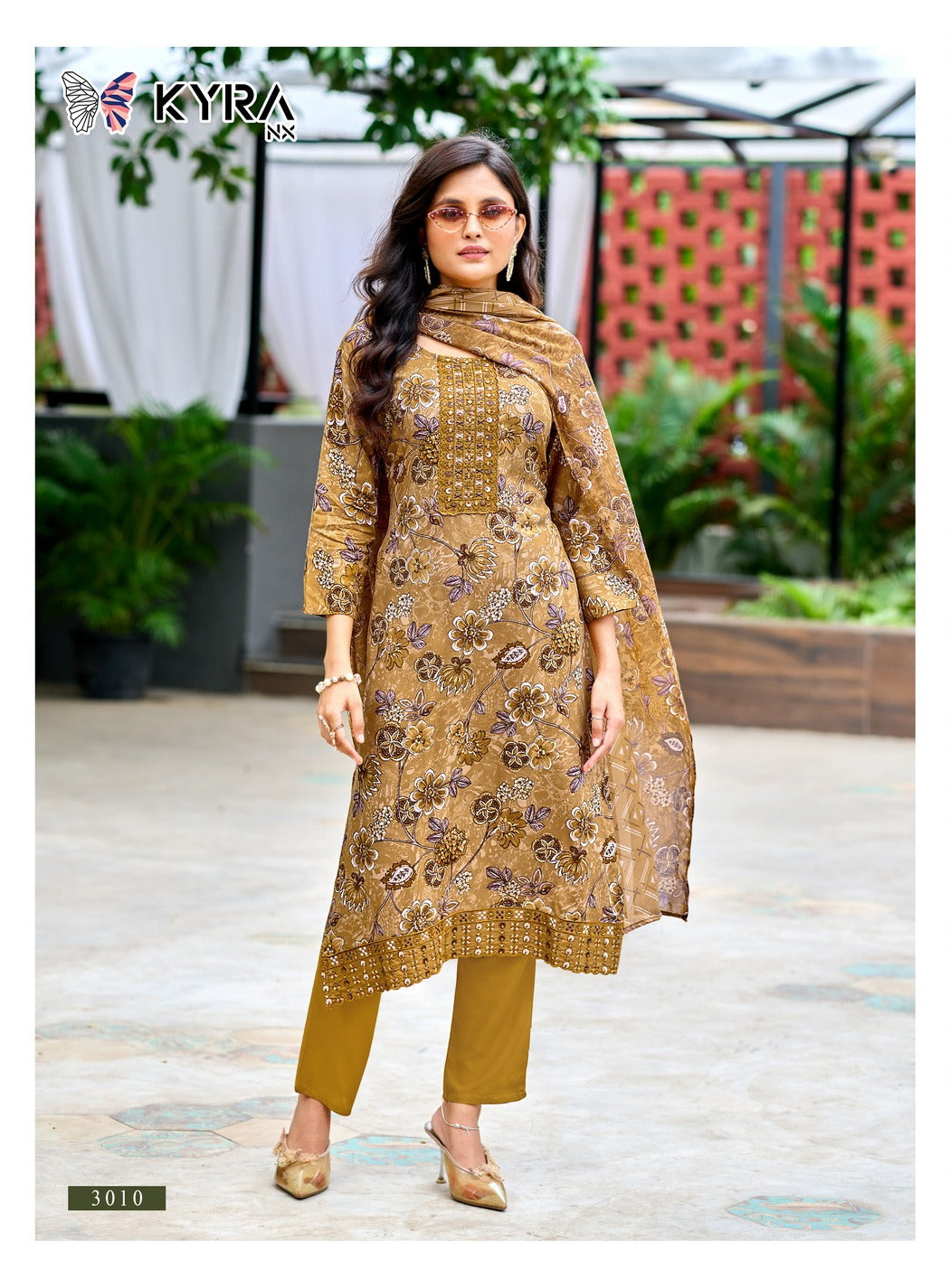 Kanak Vol 3 Kyra Nx Rayon Foil Readymade Pant Style Suits Wholesale Price