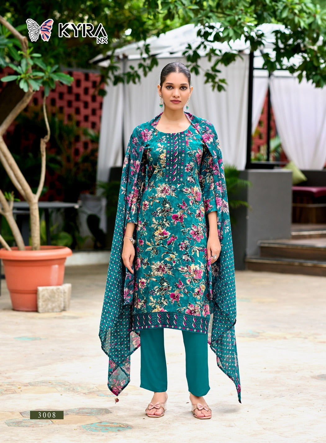 Kanak Vol 3 Kyra Nx Rayon Foil Readymade Pant Style Suits Wholesale Price