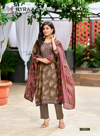 Kanak Vol 3 Kyra Nx Rayon Foil Readymade Pant Style Suits Wholesale Price