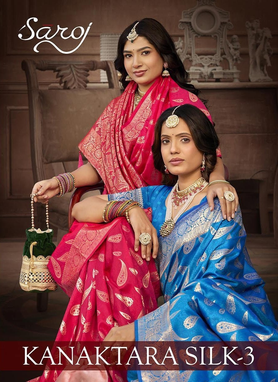 Kanaktara Silk Vol 3 Saroj Silk Sarees Wholesaler Ahmedabad