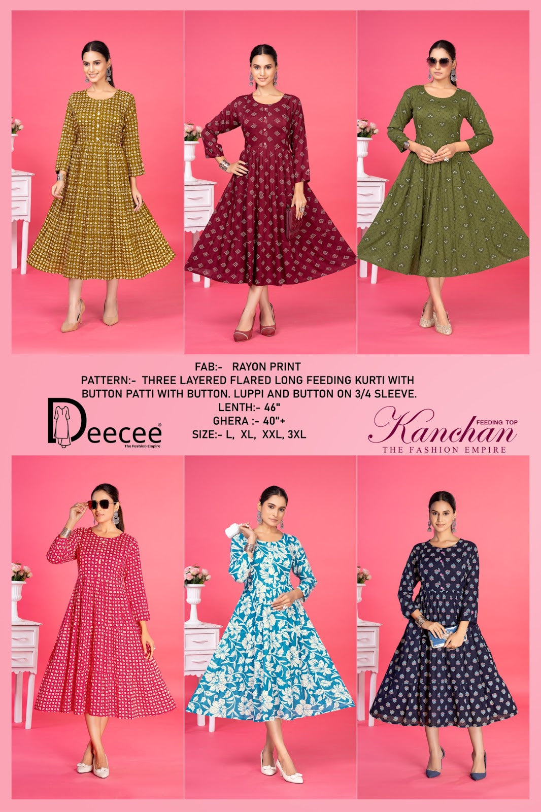 Kanchan Deecee Rayon Feeding Kurtis Manufacturer