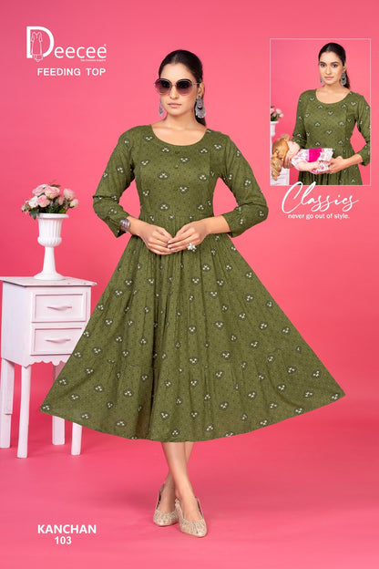 Kanchan Deecee Rayon Feeding Kurtis Manufacturer