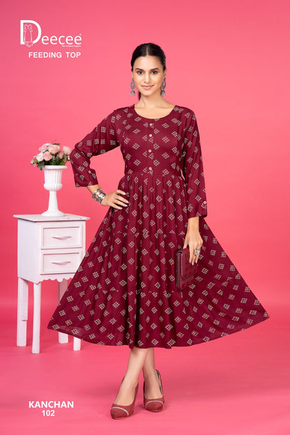 Kanchan Deecee Rayon Feeding Kurtis Manufacturer