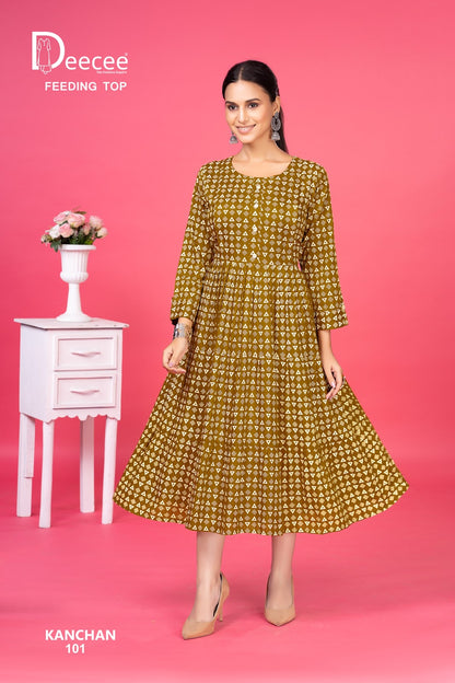 Kanchan Deecee Rayon Feeding Kurtis Manufacturer