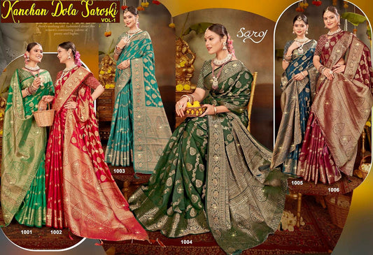 Kanchan Dola Saroski Saroj Soft Dola Sarees Exporter