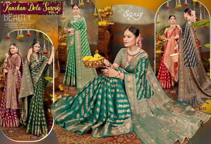 Kanchan Dola Saroski Saroj Soft Dola Sarees Exporter