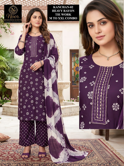 Kanchan Globe Rayon Readymade Plazzo Style Suits Supplier Ahmedabad