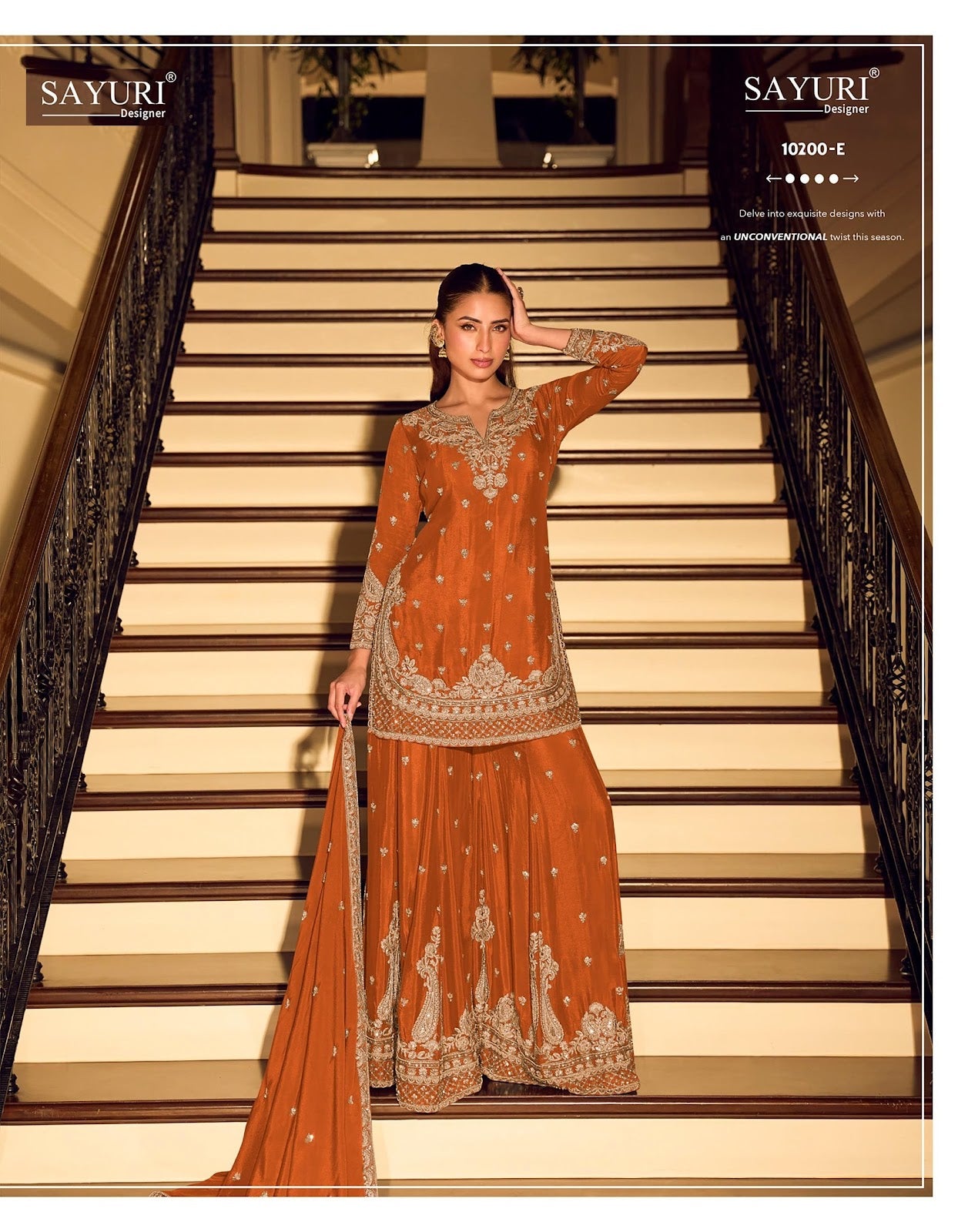 Kanchan Gold Sayuri Chinnon Silk Readymade Sharara Suits Wholesaler India