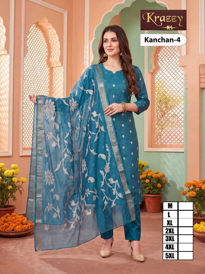 Kanchan Krazzy Kanha Silk Readymade Pant Style Suits Manufacturer