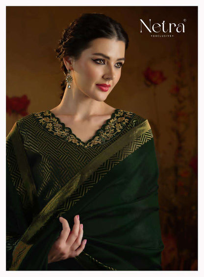 Kanchan Netra Silk Jacquard Pant Style Suits Manufacturer Gujarat
